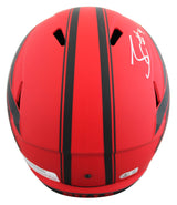 Bills James Cook Authentic Signed Rave Full Size Speed Rep Helmet BAS Witnessed