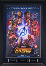 Avengers (12) Downey, Evans, Olsen Saldana, Pratt Signed 27x40 Framed Poster BAS