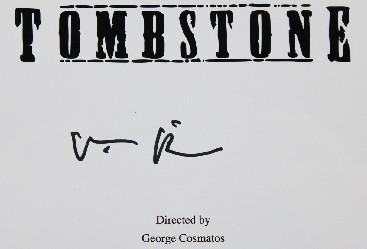 Val Kilmer Tombstone Authentic Signed Replica Movie Script JSA #VV75532