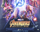 Avengers (12) Downey, Evans, Olsen Saldana, Pratt Signed 27x40 Framed Poster BAS