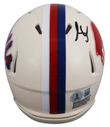 Bills James Cook Authentic Signed Retro Speed Mini Helmet BAS Witnessed