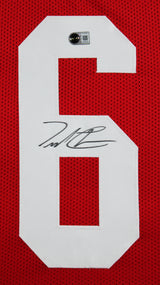 Ole Miss Trinidad Chambliss Authentic Signed Red Pro Style Framed Jersey BAS