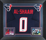 Azeez Al-Shaair Authentic Signed Navy Pro Style Framed Jersey BAS Witnessed