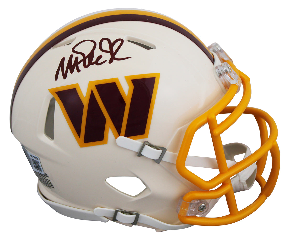 Commanders Magic Johnson Authentic Signed Retro Speed Mini Helmet BAS Witnessed