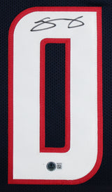 Azeez Al-Shaair Authentic Signed Navy Pro Style Framed Jersey BAS Witnessed
