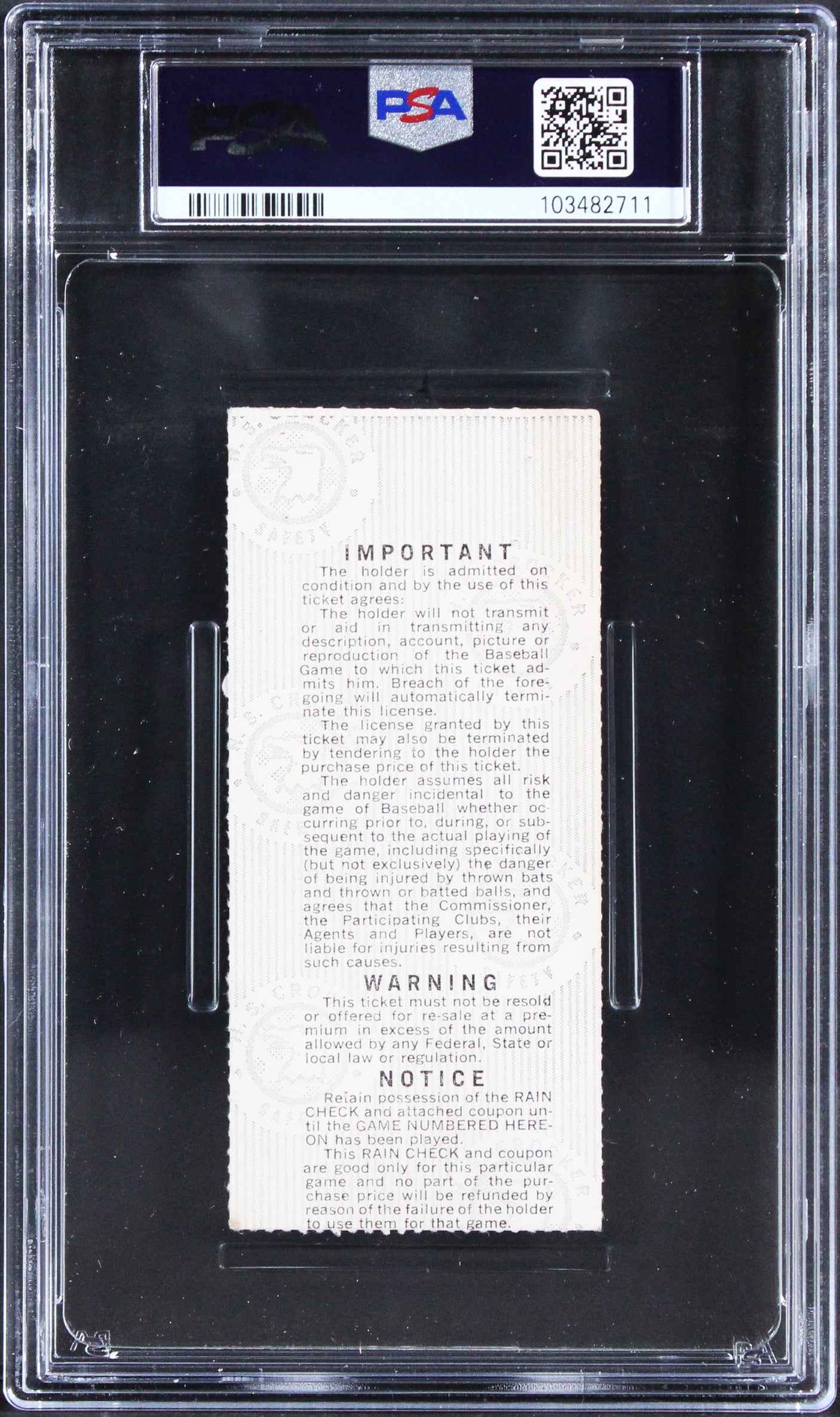 Carlton Fisk Signed 1975 World Series Game 6 Ticket Stub Auto 10! PSA/DNA Slab 1
