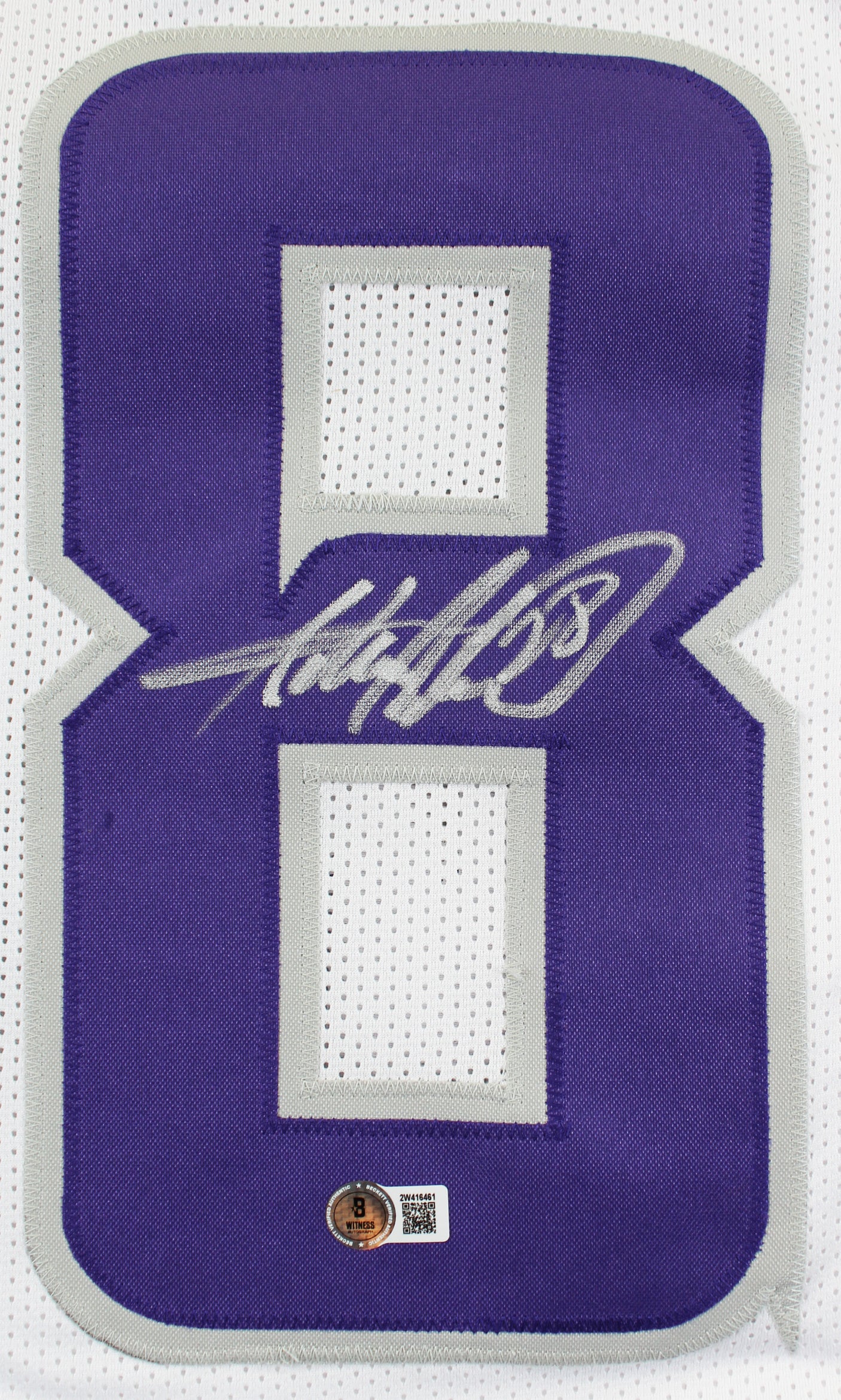 Adrian Peterson Authentic Signed White Alternate Pro Style Jersey BAS Witnessed