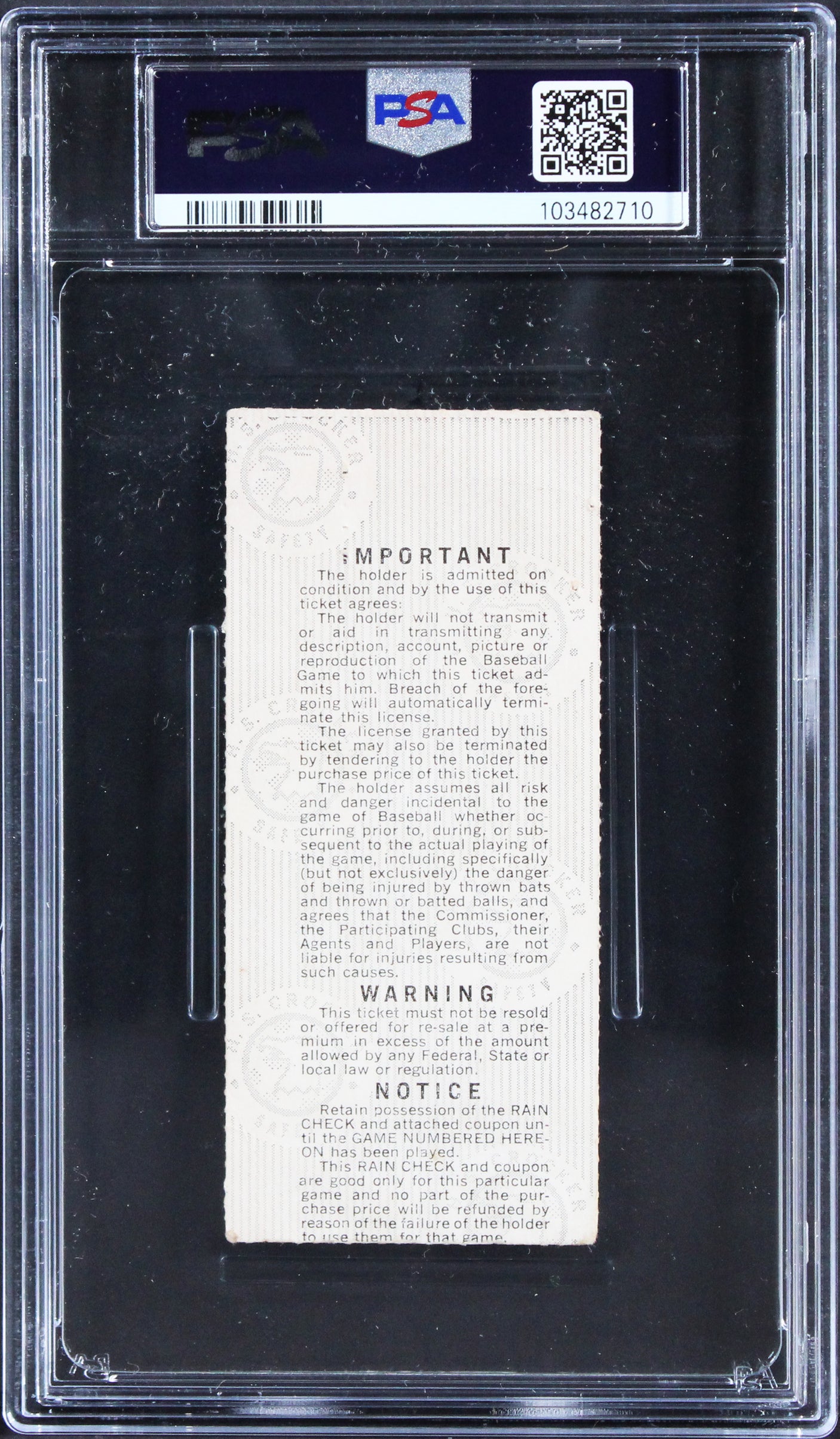 Red Sox Carlton Fisk Signed 1975 World Series Game 6 Ticket Stub PSA/DNA Slabbed