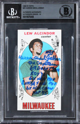 Bucks Kareem Abdul-Jabbar Signed 1969 Topps #25 Rookie Card Auto 10! BAS Slabbed