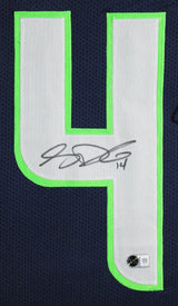 Sam Darnold Authentic Signed Navy Blue Pro Style Framed Jersey BAS Witnessed