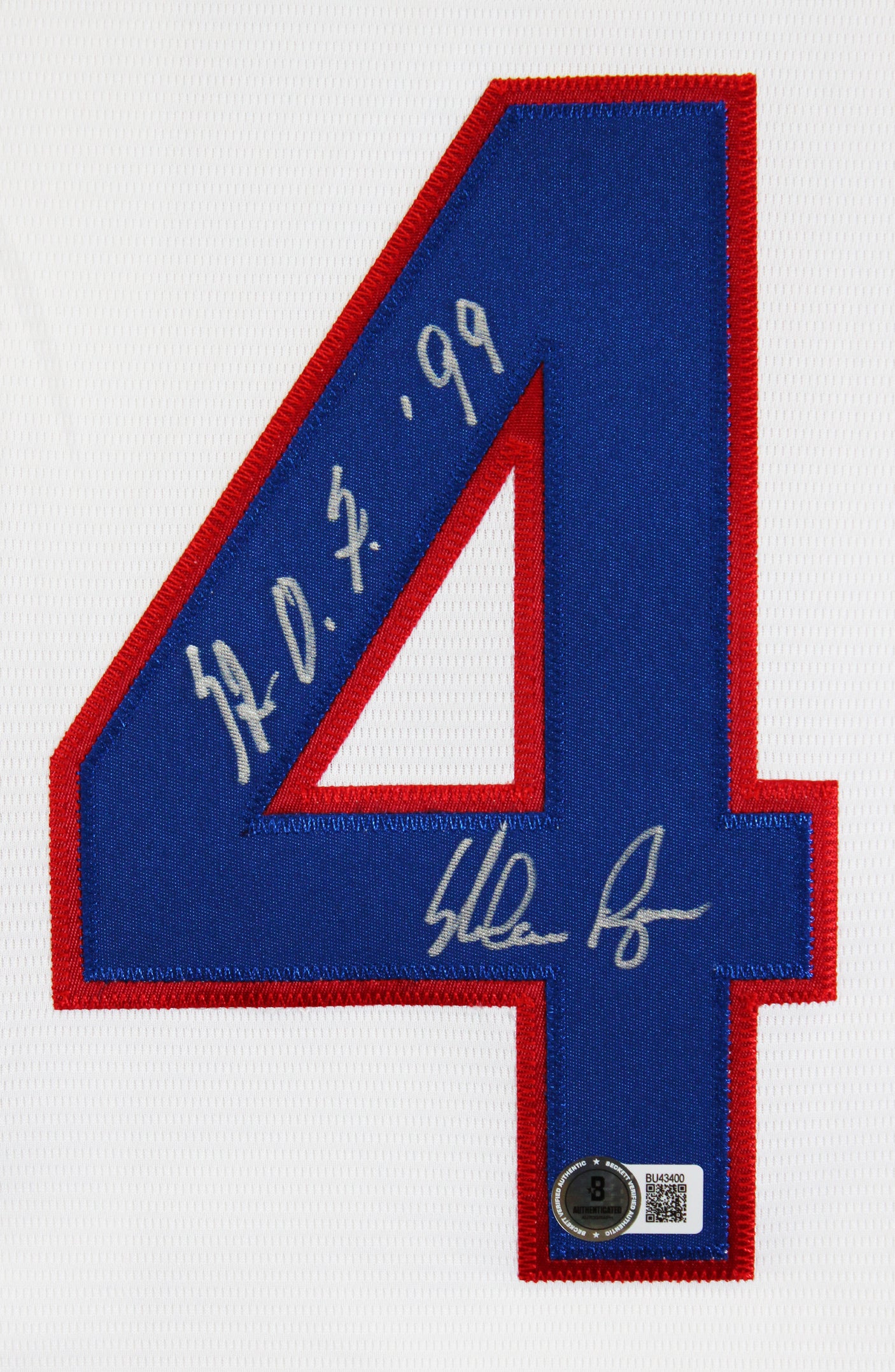 Rangers Nolan Ryan "HOF 99" Authentic Signed White Nike Framed Jersey BAS