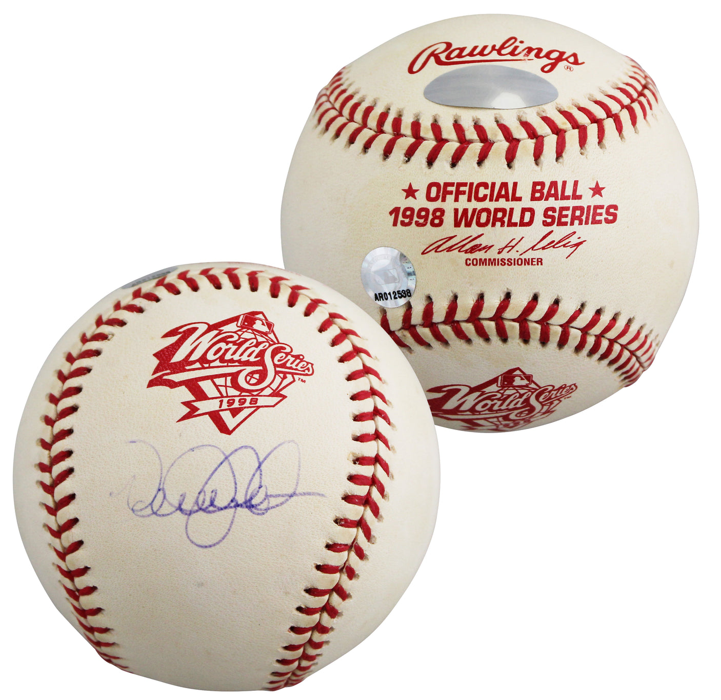 Yankees Derek Jeter Signed 1998 World Series Baseball W/ Case MLB #AR012538
