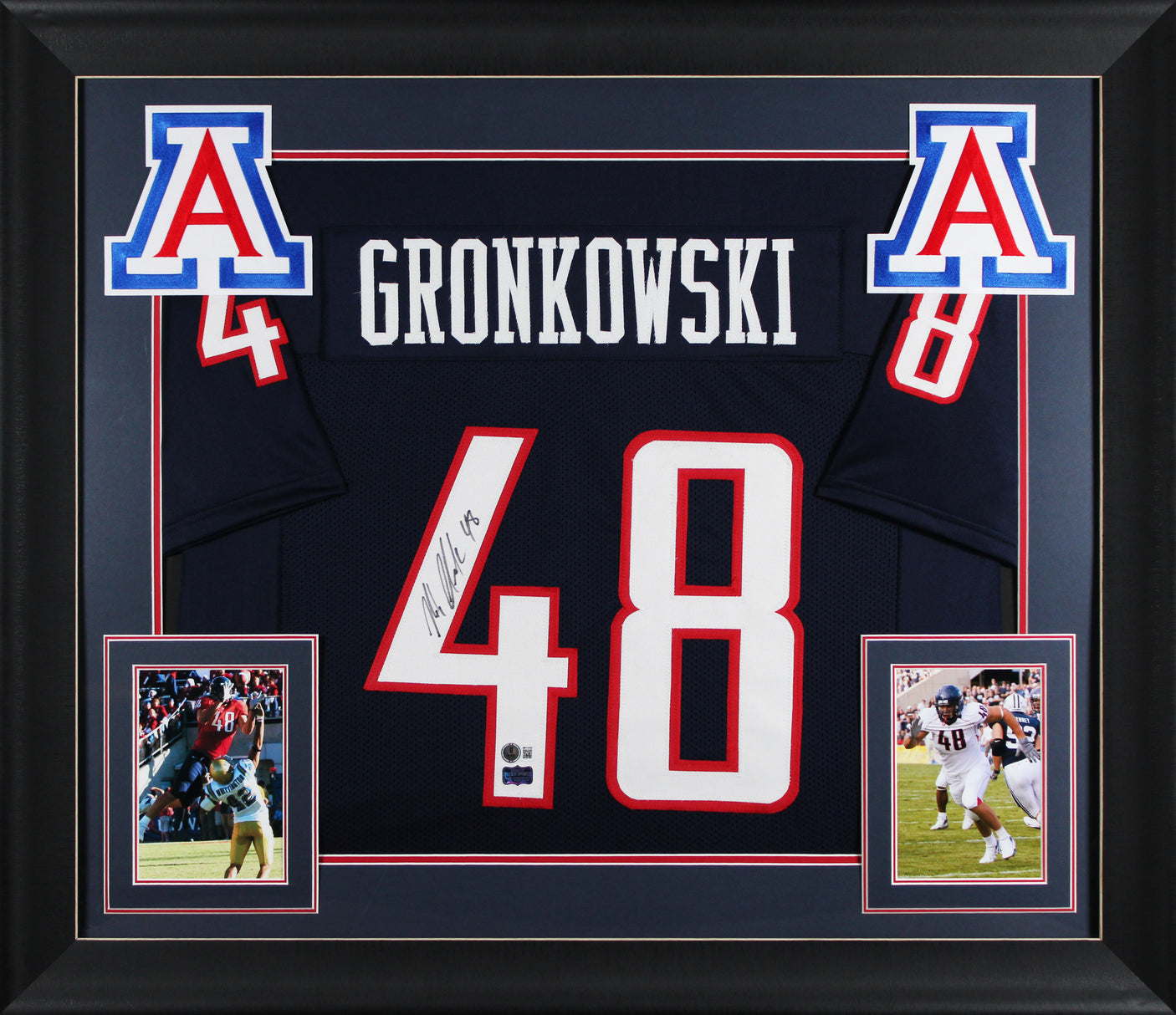 Arizona Rob Gronkowski Signed Navy Blue Pro Style Framed Jersey BAS Witnessed