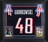 Arizona Rob Gronkowski Signed Navy Blue Pro Style Framed Jersey BAS Witnessed