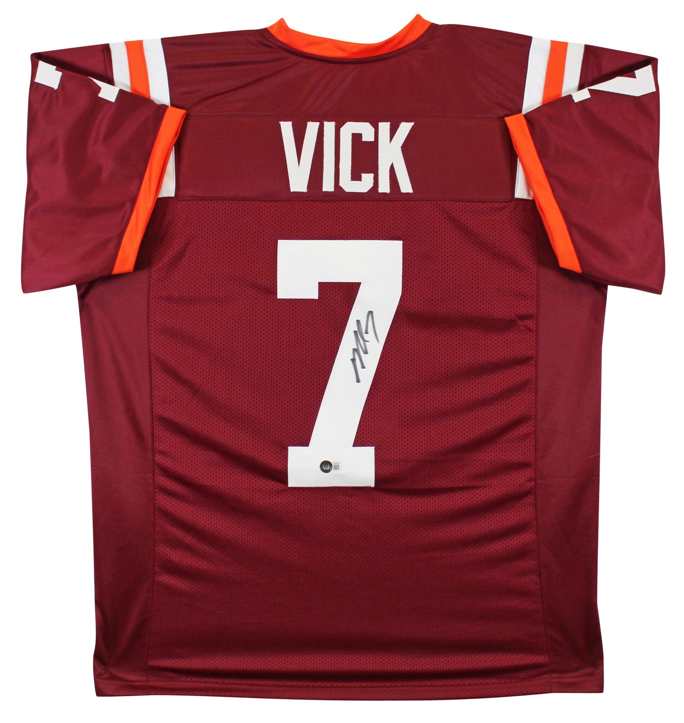 Virginia Tech Michael Vick Authentic Signed Maroon Pro Style Jersey BAS Witness