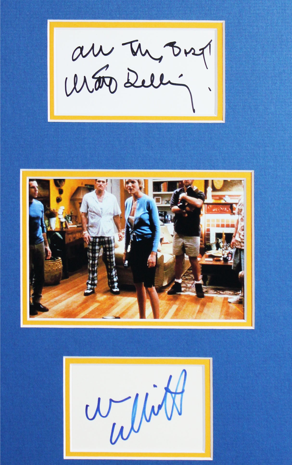 There's Something About Mary (5) Stiller, Diaz, Dillon Signed Framed Display BAS