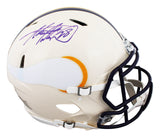 Vikings Adrian Peterson Signed Retro Full Size Speed Proline Helmet W/ Case BAS