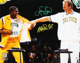 Magic Johnson & Larry Bird Signed 16x20 Framed Retirement Photo BAS Witnessed 2