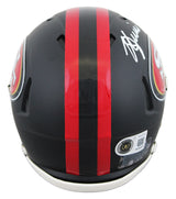 49ers Kyle Juszczyk Signed Rivalries Speed Mini Helmet W/ Case BAS Witnessed