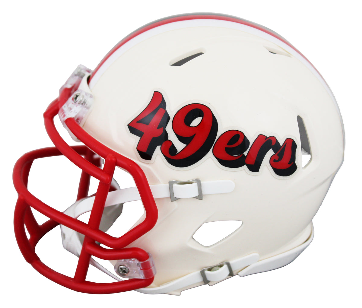 49ers Kyle Juszczyk Signed Retro Speed Mini Helmet W/ Case BAS Witnessed