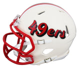 49ers Kyle Juszczyk Signed Retro Speed Mini Helmet W/ Case BAS Witnessed