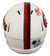 49ers Kyle Juszczyk Signed Retro Speed Mini Helmet W/ Case BAS Witnessed