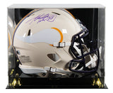 Vikings Adrian Peterson Signed Retro Full Size Speed Proline Helmet W/ Case BAS