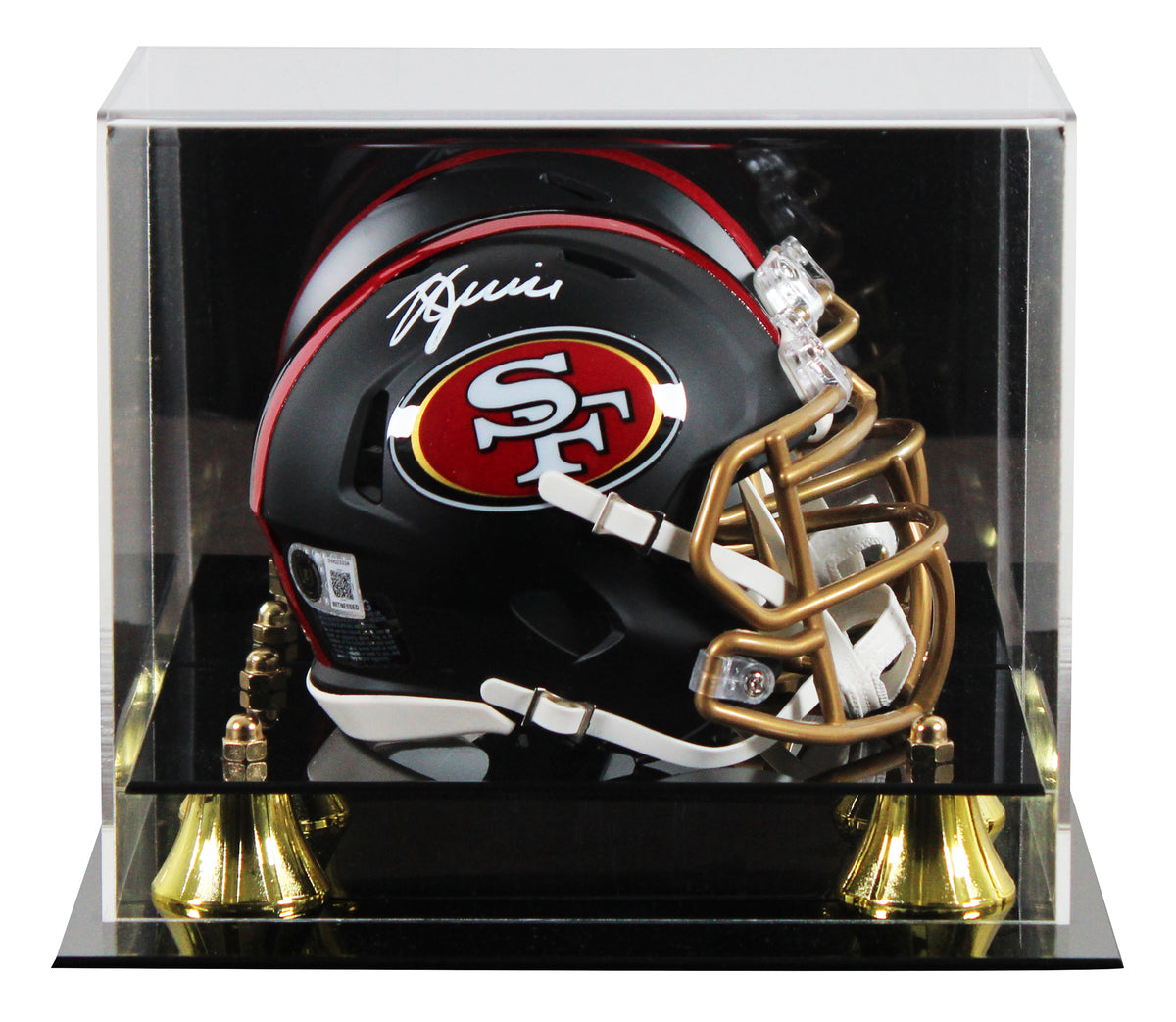 49ers Kyle Juszczyk Signed Rivalries Speed Mini Helmet W/ Case BAS Witnessed