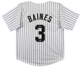 Harold Baines Authentic Signed White Pro Style Jersey Autographed BAS Witnessed