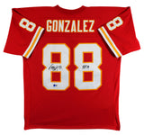 Chiefs Tony Gonzalez "HOF 19" Authentic Signed Red M&N Jersey BAS Witnessed