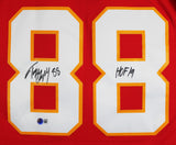 Chiefs Tony Gonzalez "HOF 19" Authentic Signed Red M&N Jersey BAS Witnessed