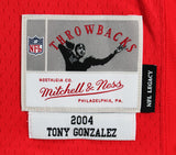 Chiefs Tony Gonzalez "HOF 19" Authentic Signed Red M&N Jersey BAS Witnessed