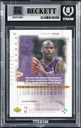 Lakers Shaquille O'Neal Signed 2001 Upper Deck Ovation #39 Card BAS Slabbed