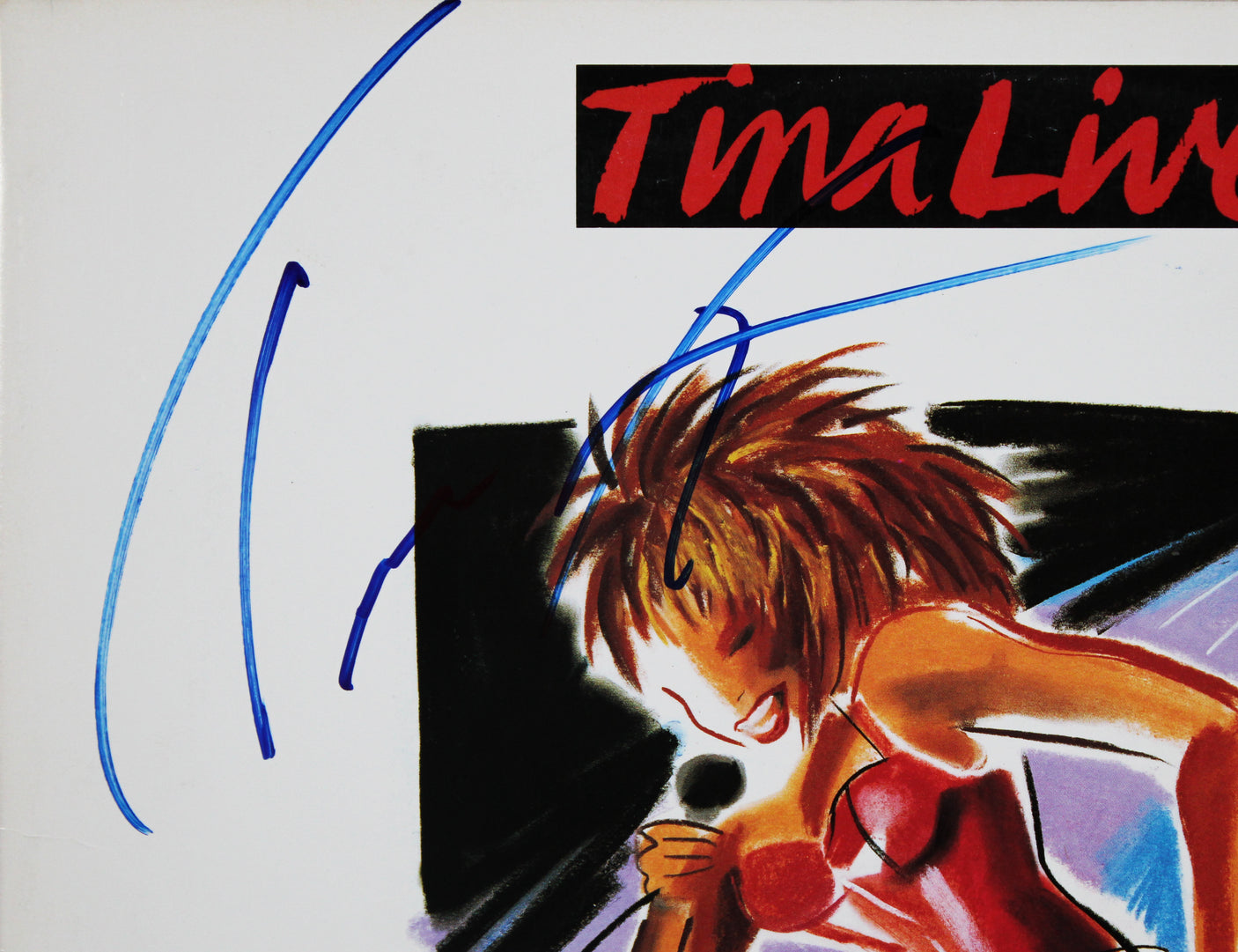 Tina Turner Signed Tina Live in Europe Album Cover W/ Vinyl BAS #AE02786