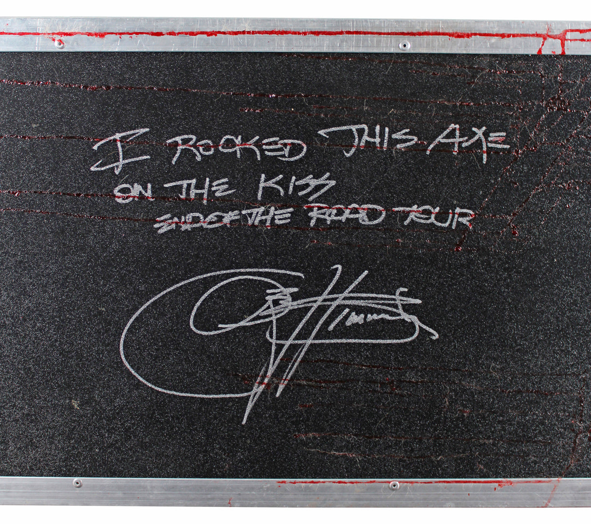 Gene Simmons Authentic Signed & Inscribed Stage Used Axe Guitar & Case BAS LOA