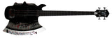 Gene Simmons Authentic Signed & Inscribed Stage Used Axe Guitar & Case BAS LOA