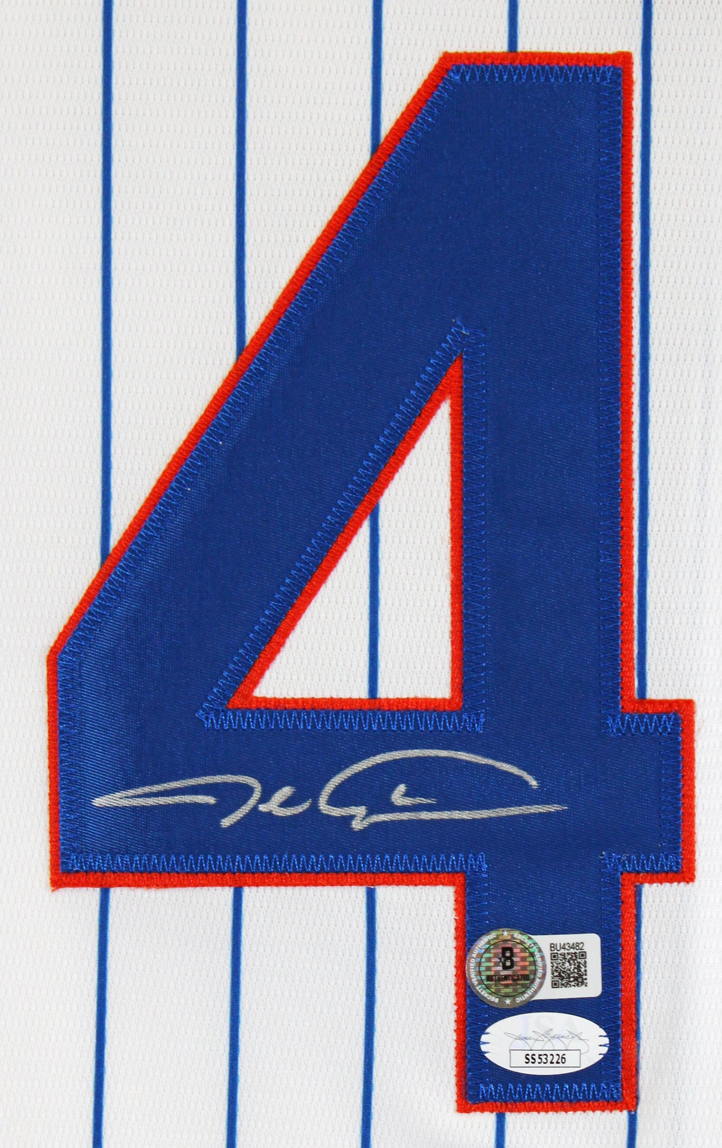 Mets Jacob deGrom Authentic Signed White Nike Jersey Autographed BAS #BU43482