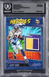 Vikings Randy Moss Signed 2025 Absolute Heroes Silver #16 12/25 Card BAS Slabbed