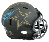 Cowboys Deion Sanders Signed Salute to Service IV Speed Mini Helmet BAS Witness