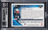 Patriots Rob Gronkowski Signed 2010 Topps Chrome Orange #C112 RC Card BAS Slab 2