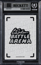 Barry Sanders Signed 2026 Bo Jackson Battle Arena Hero Proof Card BAS Slabbed