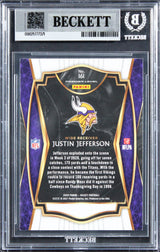 Vikings Justin Jefferson Signed 2020 Select #161 Rookie Card BAS Slabbed