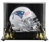 Patriots Randy Moss Signed 2025 On-Field Alt Speed Mini Helmet W/ Case BAS Wit