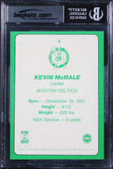 Celtics Kevin McHale Signed 1984 Star Celtics Champs #3 5x7 Card BAS Slabbed