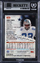 Cowboys Emmitt Smith Authentic Signed 1998 Stadium Club #103 Card BAS Slabbed