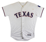 Rougned Odor Game Used Jackie Robinson Day White Majestic Flexbase Jersey MLB