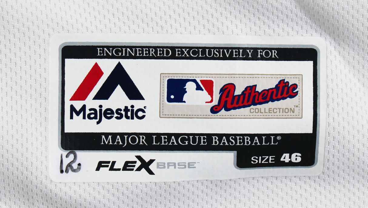 Rougned Odor Game Used Jackie Robinson Day White Majestic Flexbase Jersey MLB