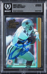 Cowboys Emmitt Smith Signed 1993 Action Packed Promos #ES1 Card BAS Slabbed