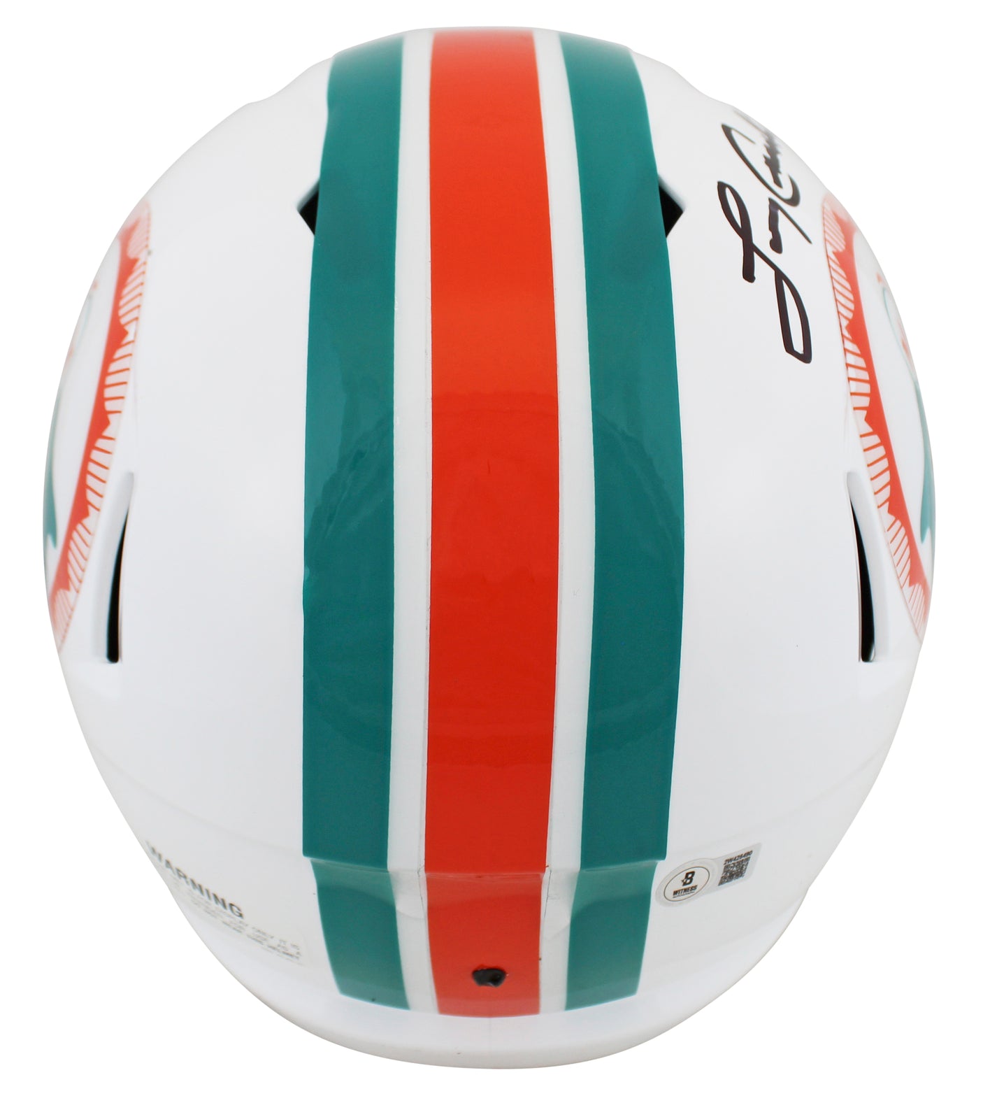 Dolphins Larry Csonka Signed 1972 TB Full Size Speed Rep Helmet BAS Witnessed
