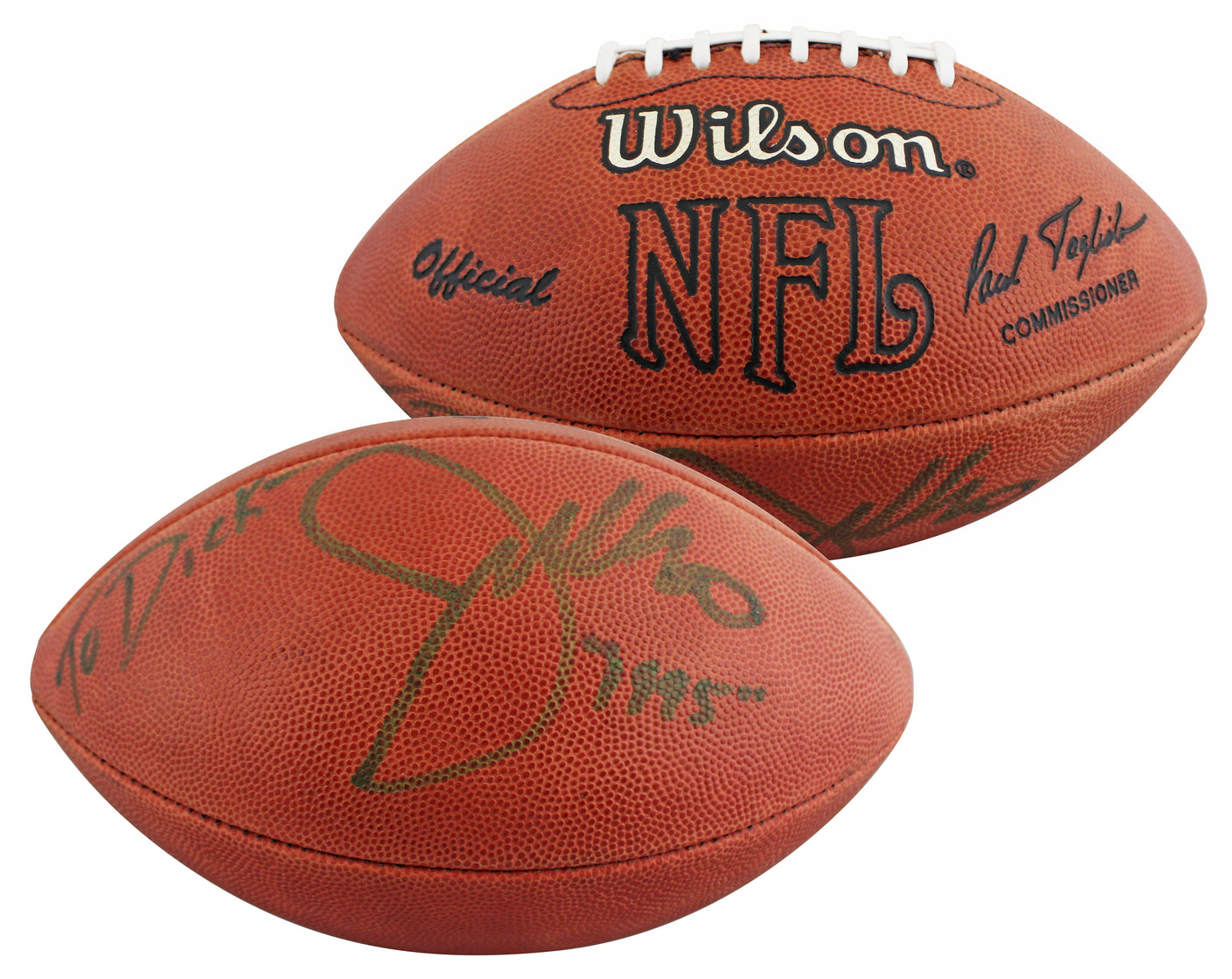 Commanders Joe Gibbs "1995" Signed Wilson Official Nfl Football BAS #BV01125